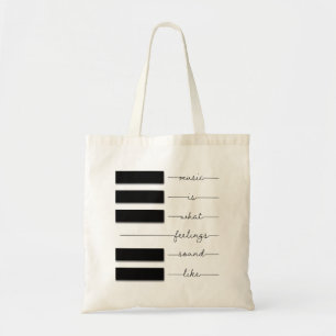 Musik ist das, was Gefühle wie Totbeutel klingen Tragetasche