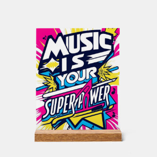 Musik ist deine Supermacht Acrylschild
