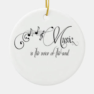 Musik ist die Stimme des Souls Keramikornament