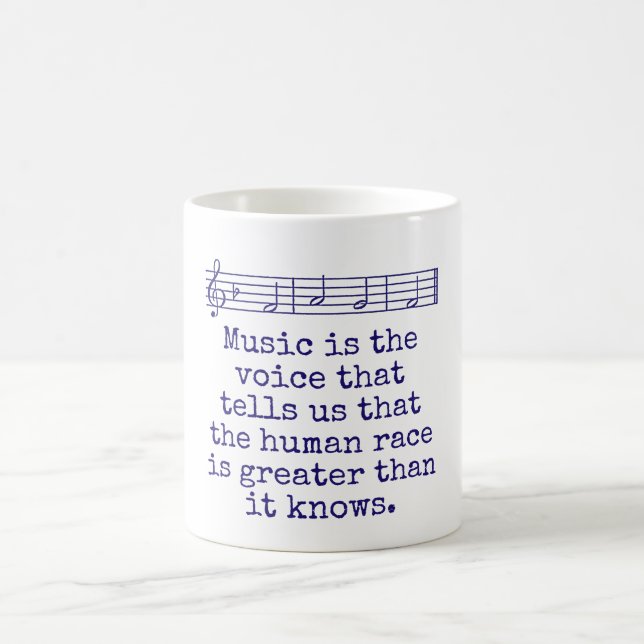 Musik ist die Stimme, die spricht - Musikangebot Kaffeetasse (Mittel)
