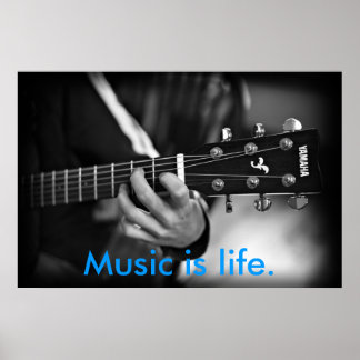 Musik ist ein Live-Gitarrenposter Poster