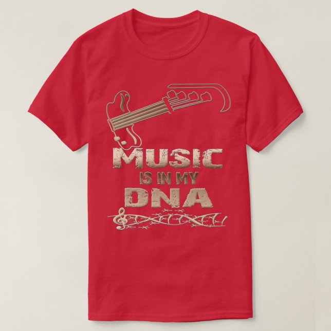 Musik ist in meinem DNA Musik-Lover-Bass-Player T-Shirt (Design vorne)