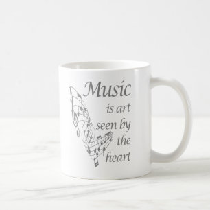 Musik ist Kunst, die von Herz Inspiration Zitat ge Kaffeetasse