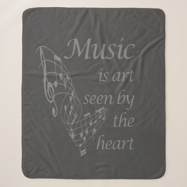 Musik ist Kunst, die von Herz-Inspiration-Zitat ge Sherpadecke (Vorderseite)