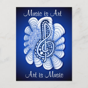 Musik ist Kunst Postkarte