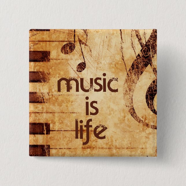 Musik ist Leben Button (Vorderseite)
