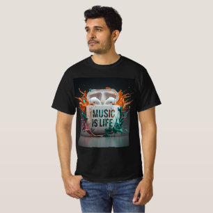 Musik ist Leben - farbenfrohe Luftblasen T-Shirt