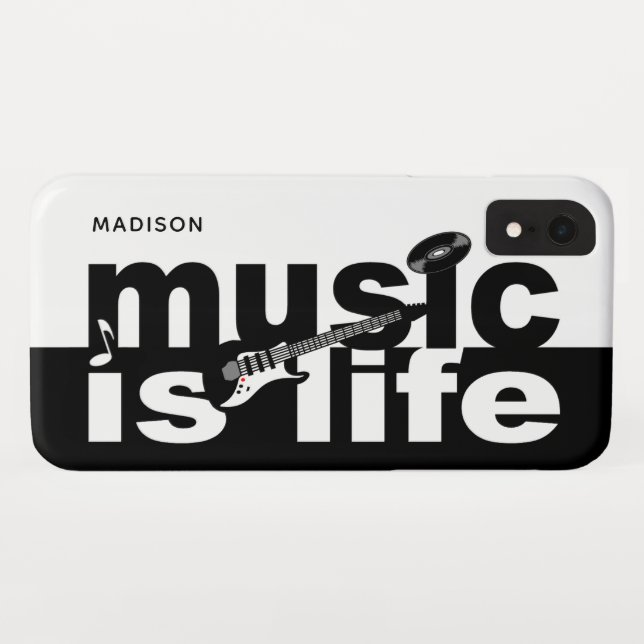 Musik ist Leben-Nametelefon-Hüllen Case-Mate iPhone Hülle (Rückseite (Horizontal))