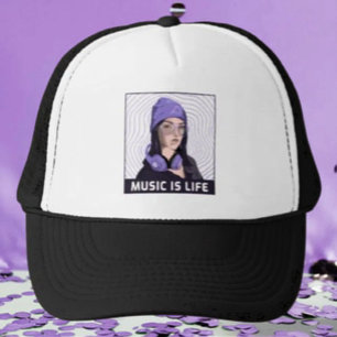 Musik Ist Leben – Purple Groove Trucker Hut Truckerkappe