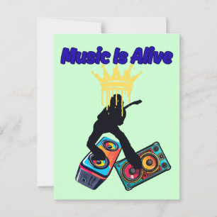 Musik ist lebendig postkarte