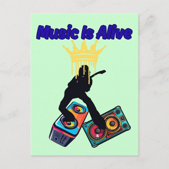 Musik ist lebendig postkarte (Vorderseite)
