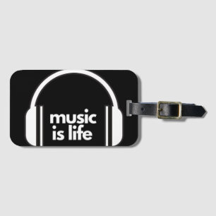 Musik ist Lebens Gepäckanhänger