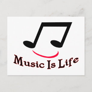 Musik ist lebensmusikalische Note Postkarte