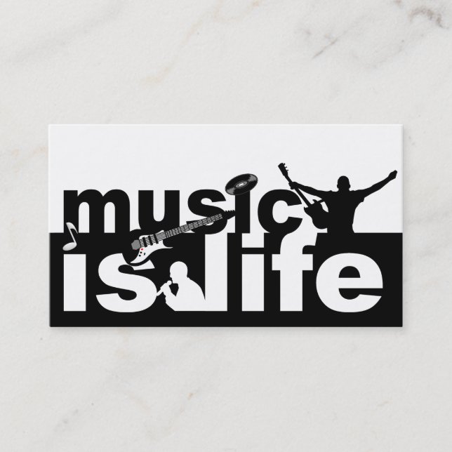 Musik ist Life Visitenkarte - anpassen! (Vorderseite)