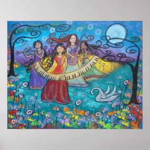 Musik ist magischer Leinwand-Druck Poster