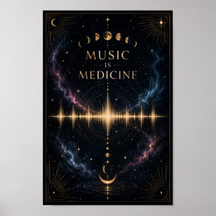 Musik ist Medizin Poster Himmlische Schallwelle