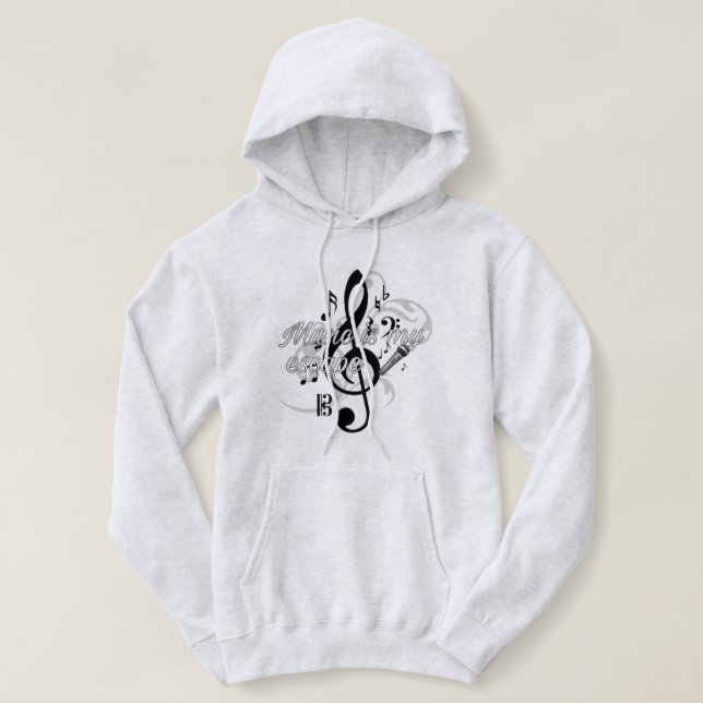 Musik ist mein. .escape mit Kapuze Hoodie (Design vorne)
