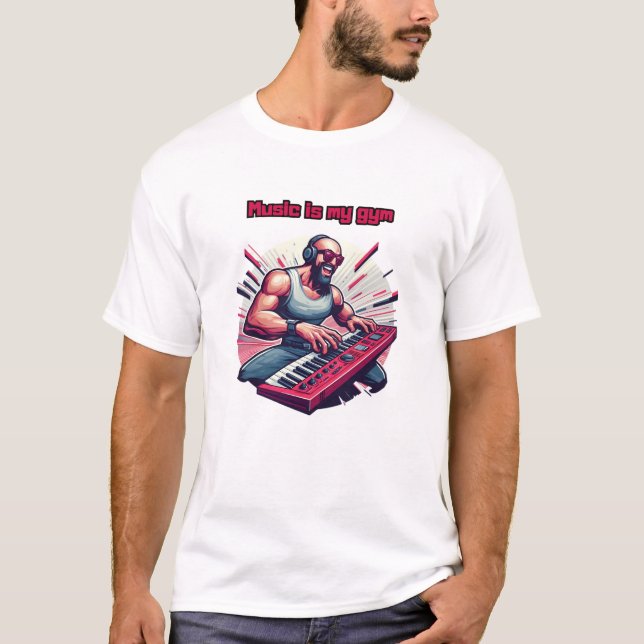 Musik ist mein Fitnessraum T-Shirt (Vorderseite)