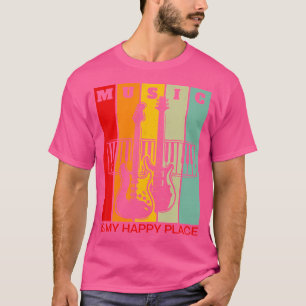 Musik ist mein glücklicher Ort Musikliebhaber Gita T-Shirt