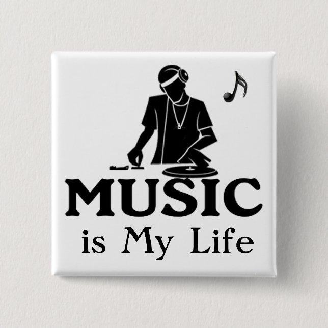 Musik ist mein Leben Button (Vorderseite)