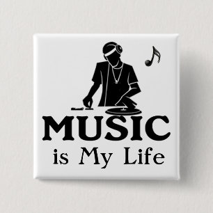 Musik ist mein Leben Button