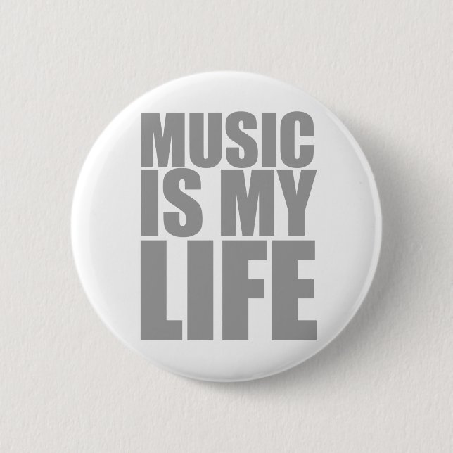Musik ist mein Leben - Emo alternativer Button (Vorderseite)