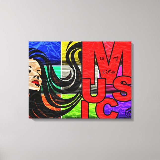 Musik ist mein Leben Leinwanddruck (Vorderseite)