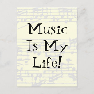 Musik ist mein Leben Postkarte