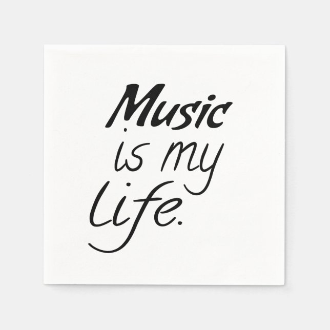 Musik ist mein Leben Serviette (Vorderseite)