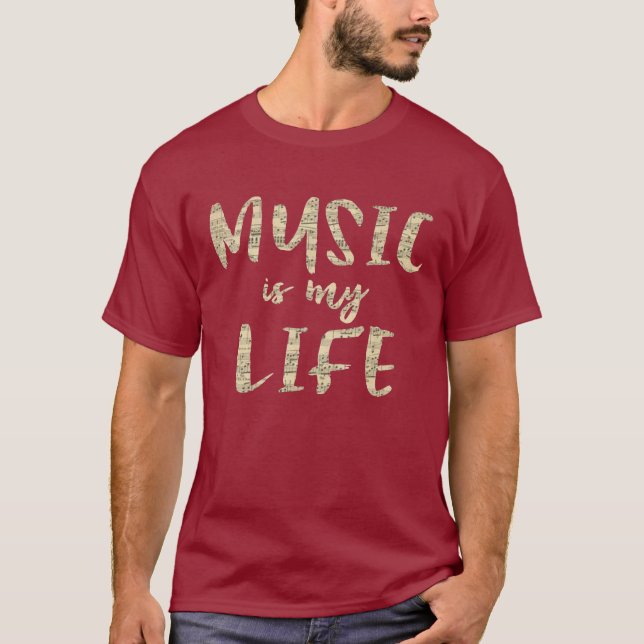 Musik ist mein Lebensangebot T-Shirt (Vorderseite)