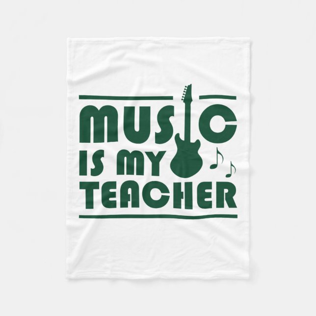 Musik ist mein Lehrer Fleecedecke (Vorderseite)