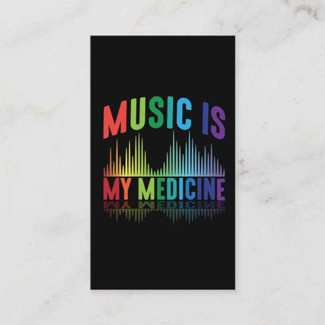 Musik ist mein Medizin-DJ-Musiker Visitenkarte (Vorderseite)