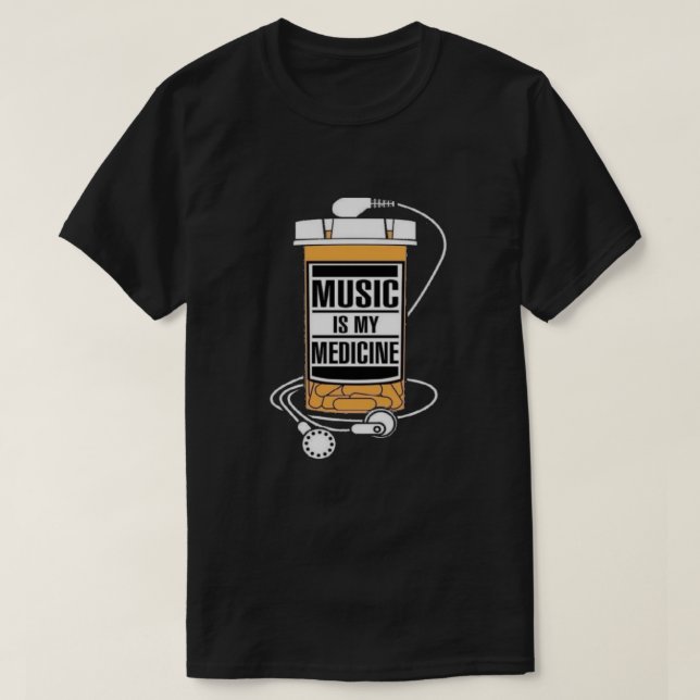 Musik ist mein Medizin-T - Shirt (Design vorne)