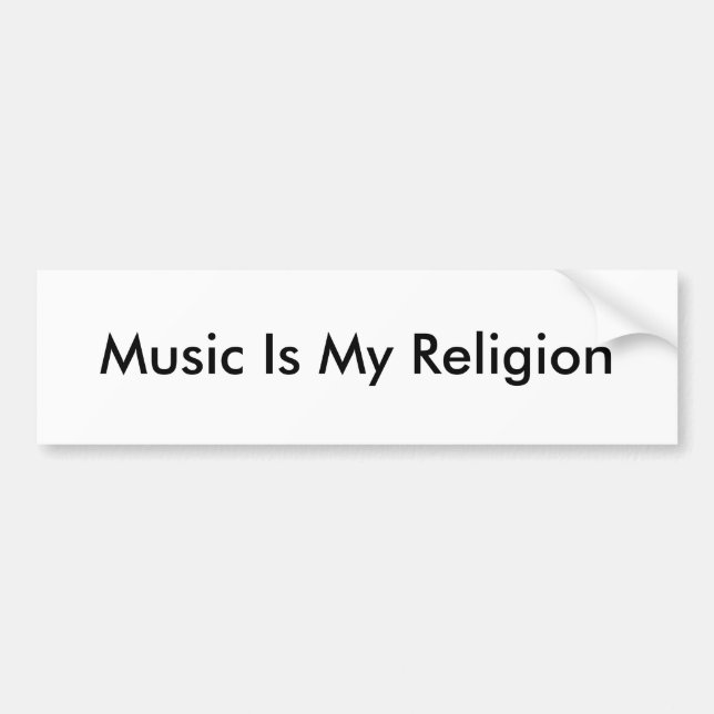 Musik ist mein Religions-Autoaufkleber Autoaufkleber (Vorne)