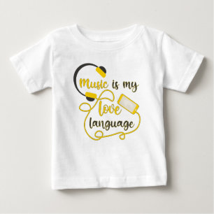 Musik ist mein romantischer Satz in der Liebe Baby T-shirt