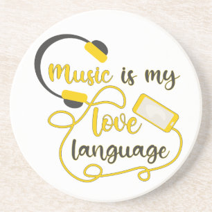 Musik ist mein romantischer Satz in der Liebe Getränkeuntersetzer