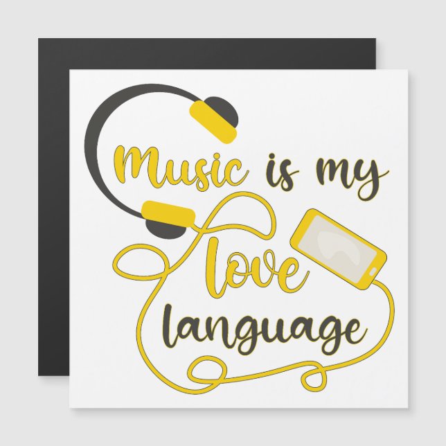 Musik ist mein romantischer Satz in der Liebe Magneteinladung (Vorne/Hinten)
