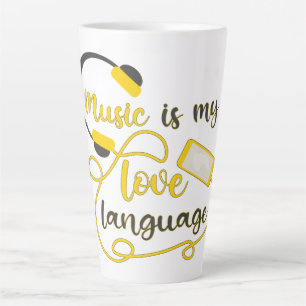 Musik ist mein romantischer Satz in der Liebe Milchtasse
