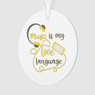 Musik ist mein romantischer Satz in der Liebe Ornament
