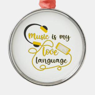 Musik ist mein romantischer Satz in der Liebe Ornament Aus Metall