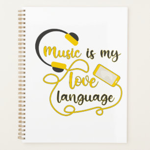 Musik ist mein romantischer Satz in der Liebe Planer