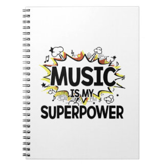 Musik ist mein Supermacht-rotes und gelbes Notizblock