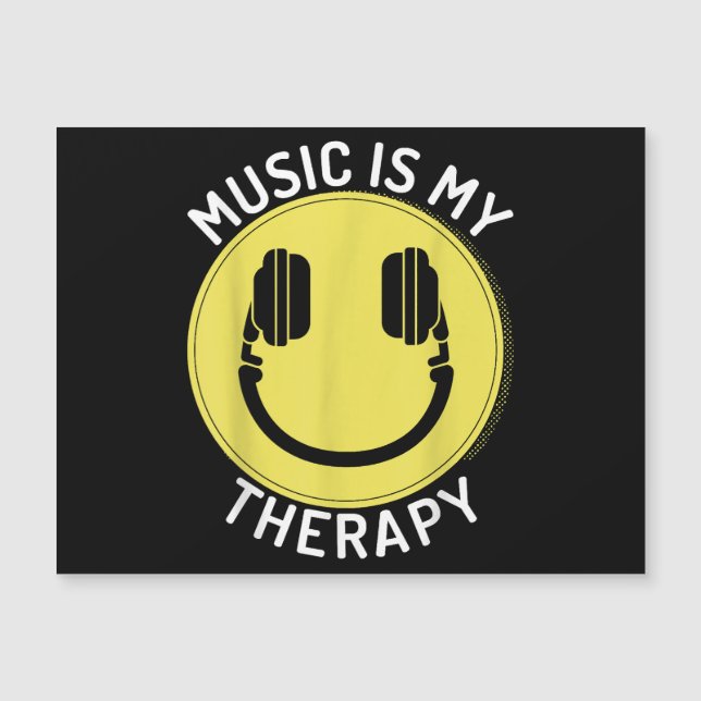 Musik ist mein Therapiemusikliebhaber Magnetkarte (Vorderseite)