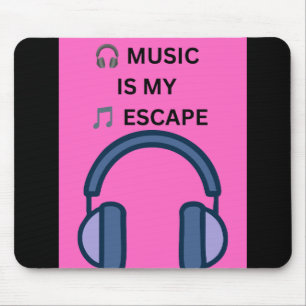 🎧 MUSIK IST MEINE 🎵 FLUCHT MOUSEPAD