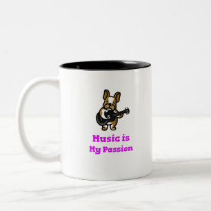 Musik ist meine Leidenschaft Zweifarbige Tasse