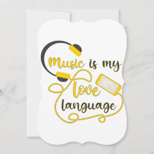 Musik ist meine Liebessprache romantischer Ausdruc Mitteilungskarte