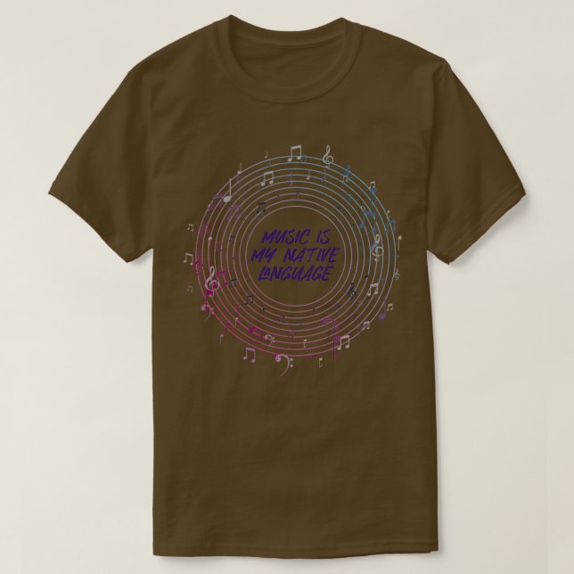 Musik ist meine Muttersprache T-Shirt (Design vorne)