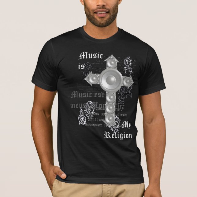 Musik ist meine Religion (weiß) T-Shirt (Vorderseite)