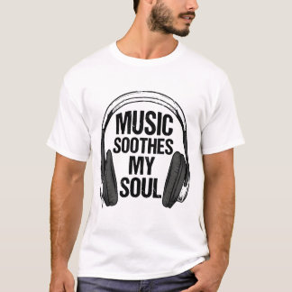 Musik ist meine Seele – Design für dunkle Grunge-M T-Shirt