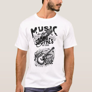 Musik ist meine Seele – Design für dunkle Grunge-M T-Shirt